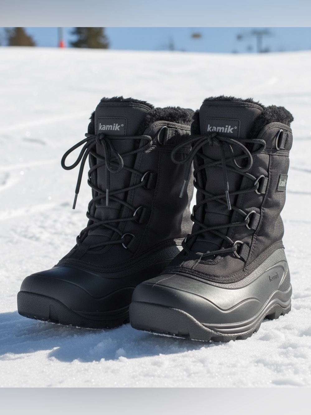 Kamik Waterproof Lined Lace Up  Snow Boots